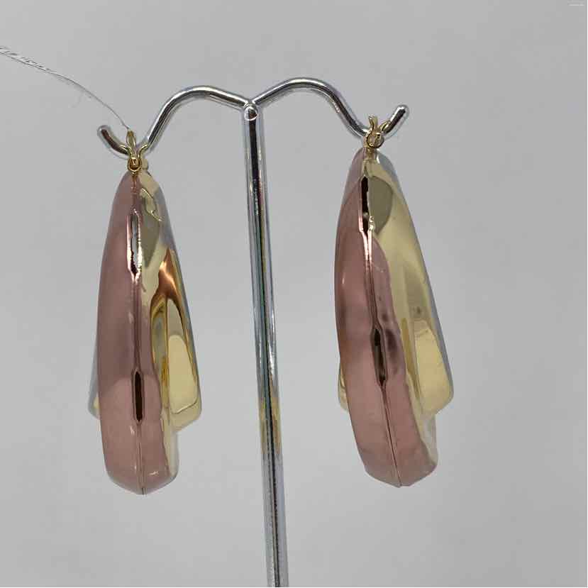 Tri Metal Metal Earrings