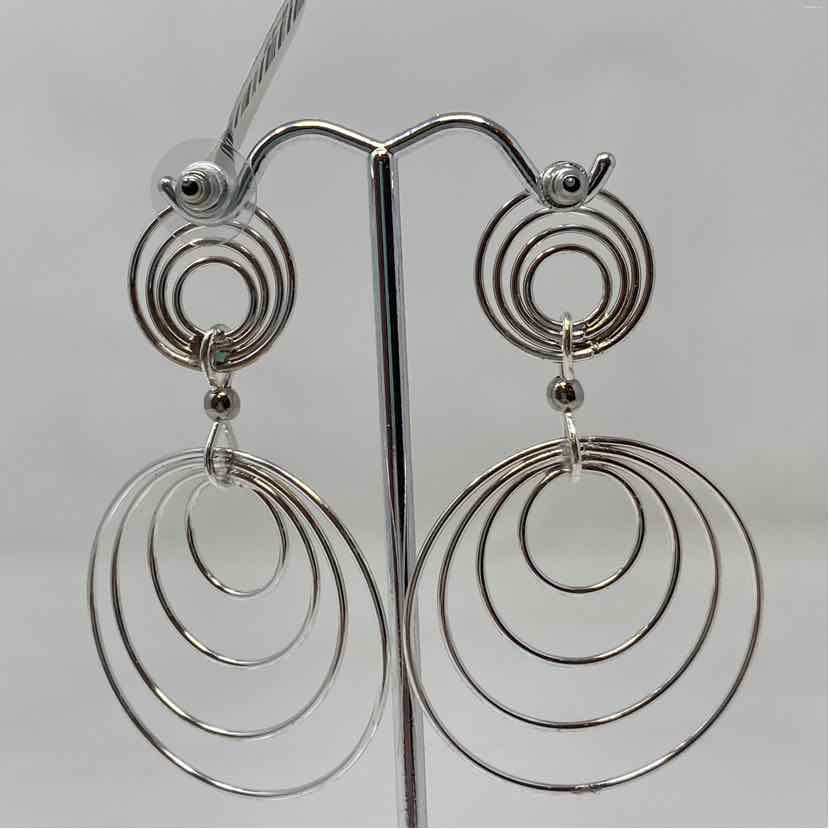 Silver Metal Earrings