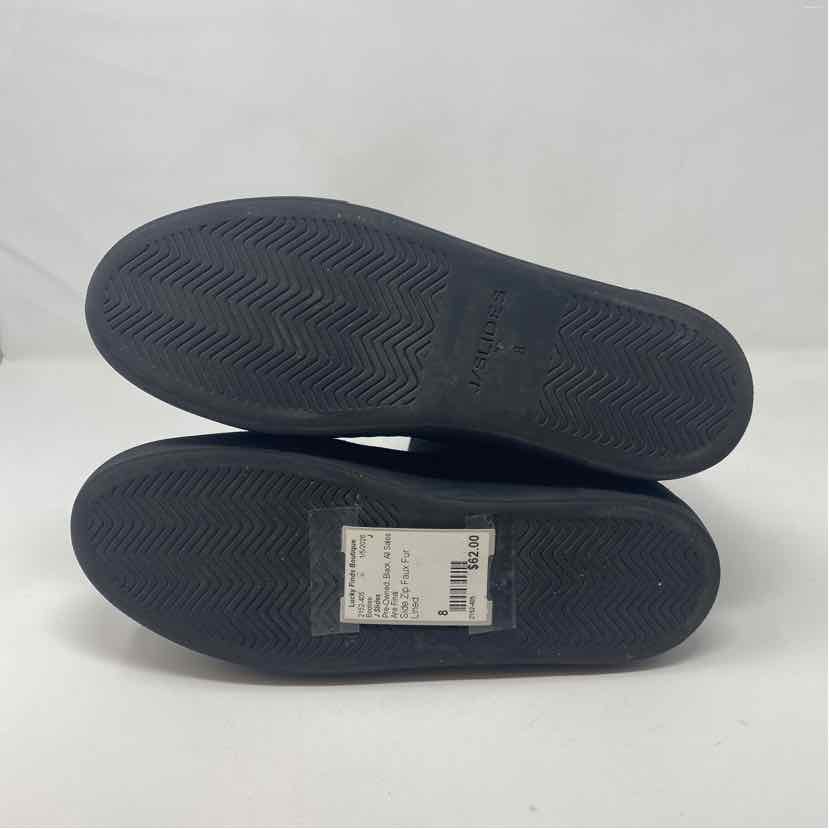 Pre-Owned Shoe Size 8 J Slides Black Booties