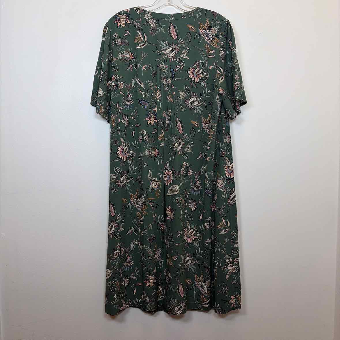 Pre-Owned Size M J Jill Green Multi Casual Dress