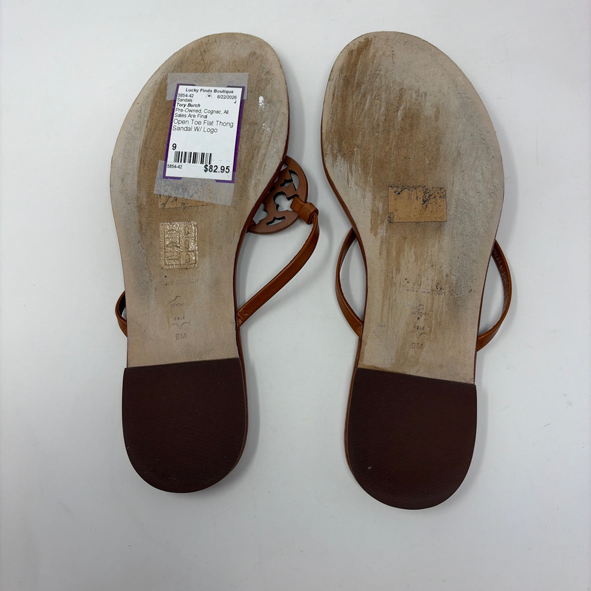 Pre-Owned Shoe Size 9 Tory Burch Cognac Sandals