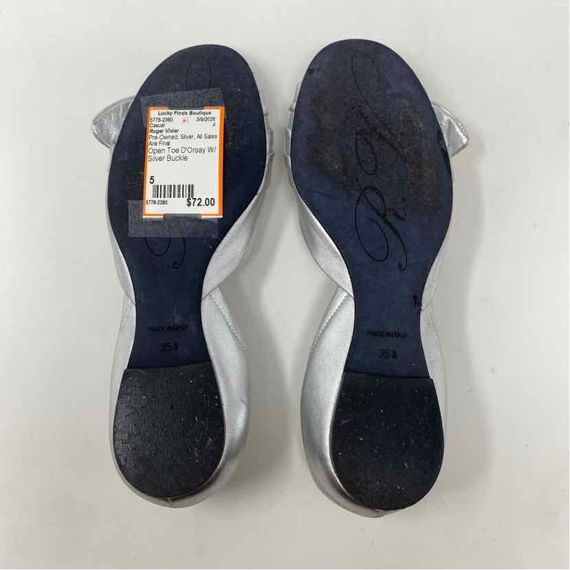 Pre-Owned Shoe Size 5 Roger Vivier Silver Casual