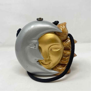 Pre-Owned Timmy Woods Silver/Gold Wood Handbag