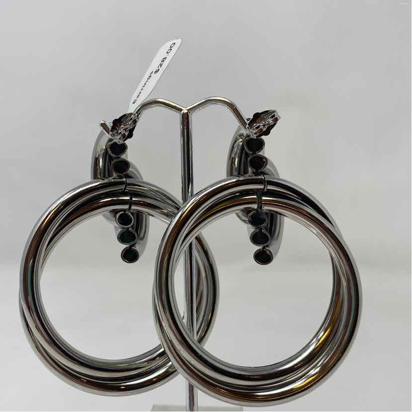 Silver Metal Earrings