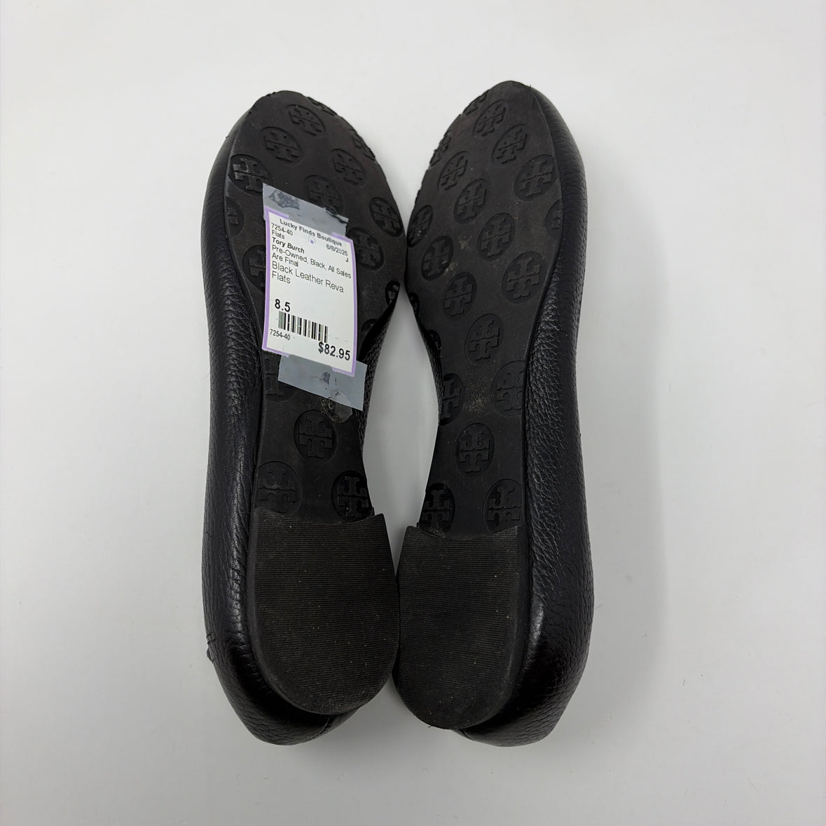 Pre-Owned Shoe Size 8.5 Tory Burch Black Flats