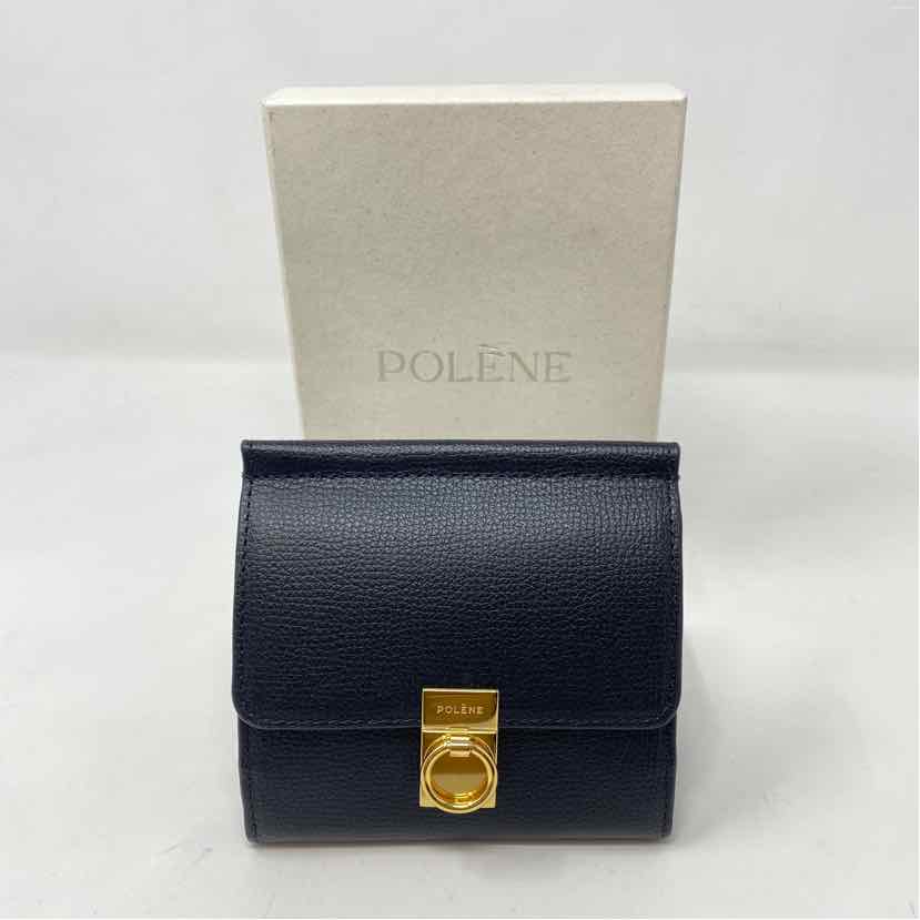 Pre-Owned Polene Black Leather Designer Wallet
