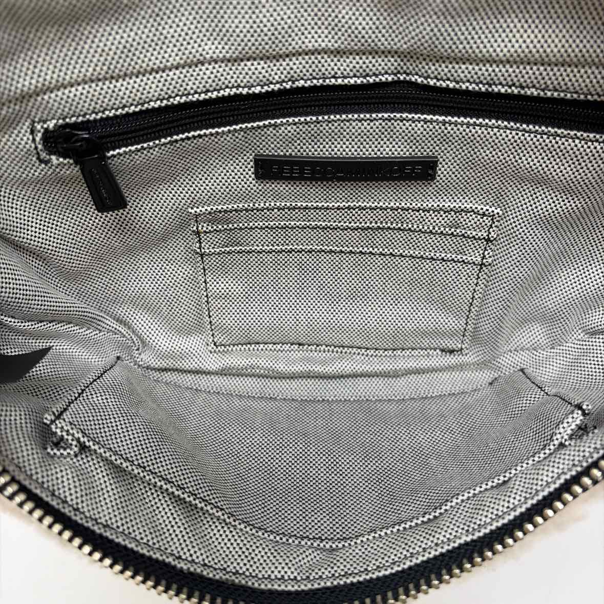 Pre-Owned Rebecca Minkoff Black/ Cream Shearling Handbag