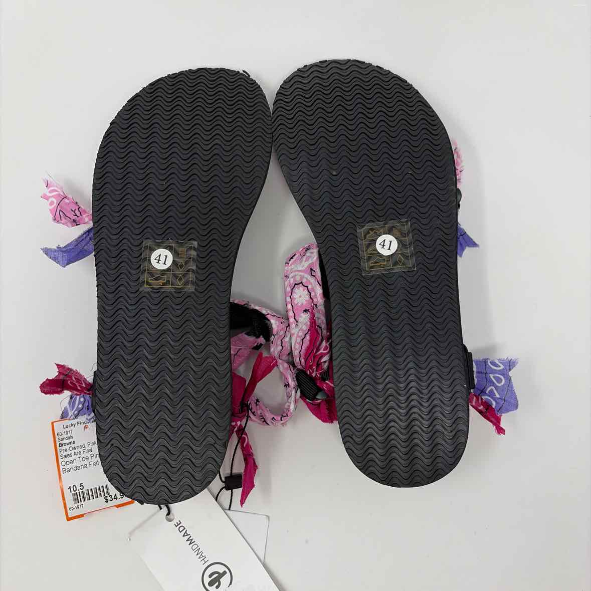 Pre-Owned Shoe Size 10.5 Browns Pink Multi Sandals