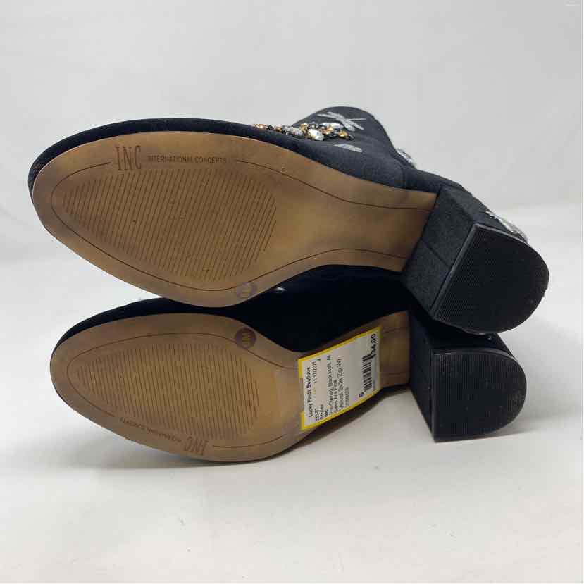 Pre-Owned Shoe Size 6 INC Black Multi Booties