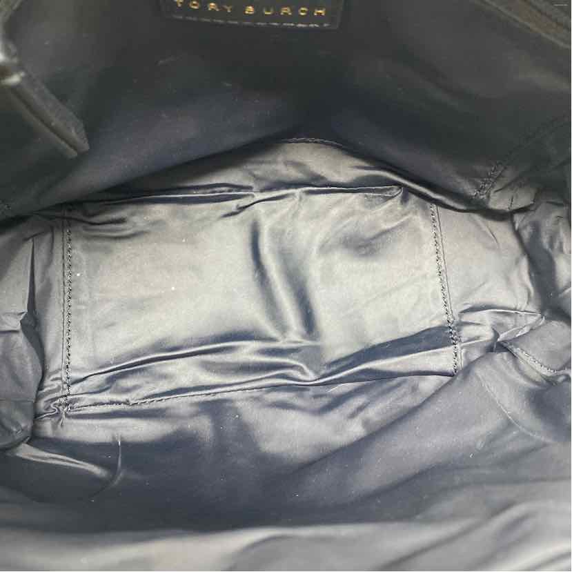 Pre-Owned Tory Burch Black & Gold Nylon Handbag