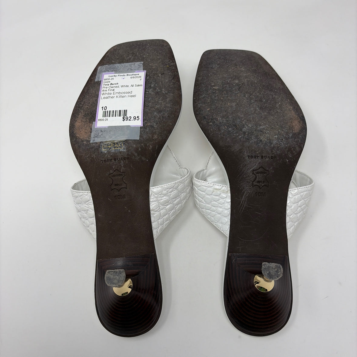 Pre-Owned Shoe Size 10 Tory Burch White Heels
