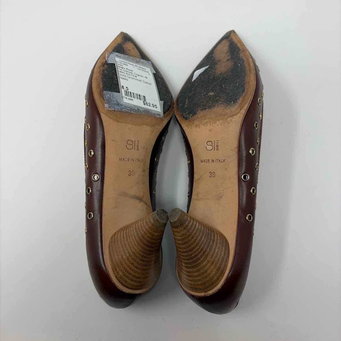 Pre-Owned Shoe Size 8.5 Sergio Rossi Cognac Heels
