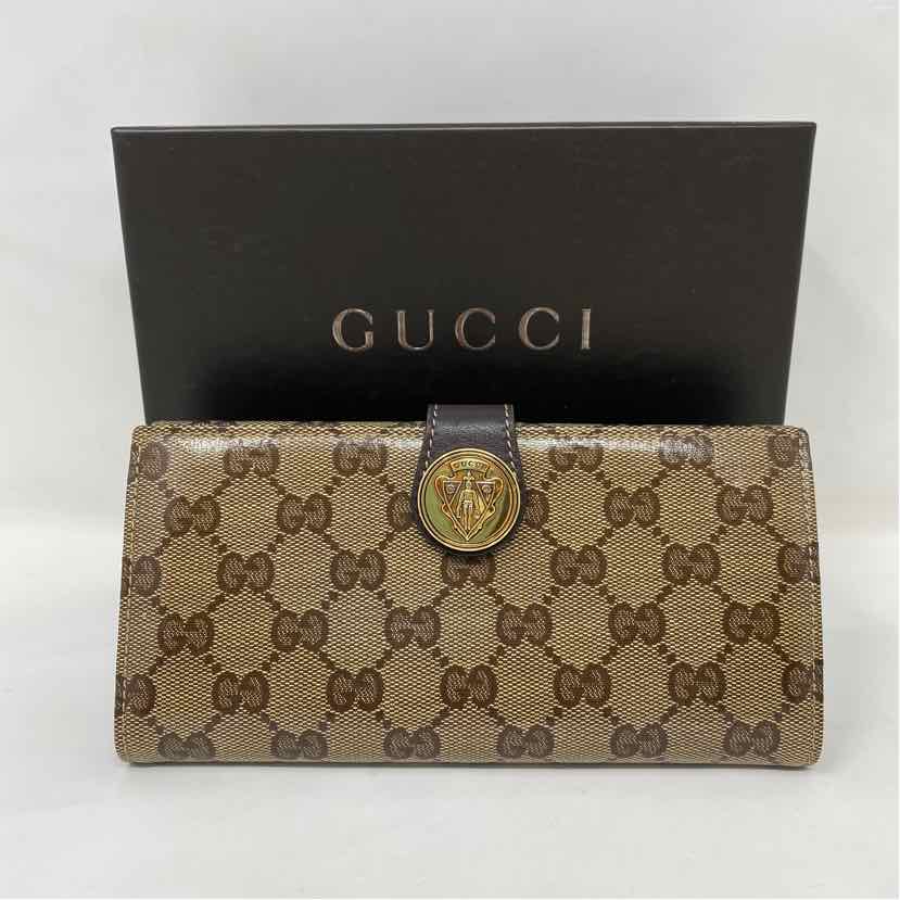 Pre-Owned Gucci Monogram Canvas Designer Wallet