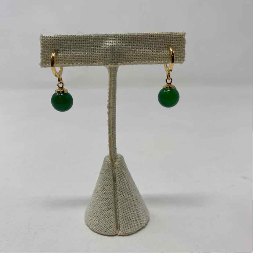 Green Metal Earrings