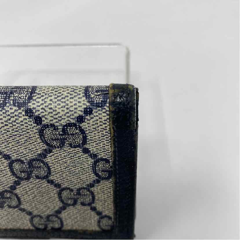 Pre-Owned Gucci Navy Canvas Designer Wallet