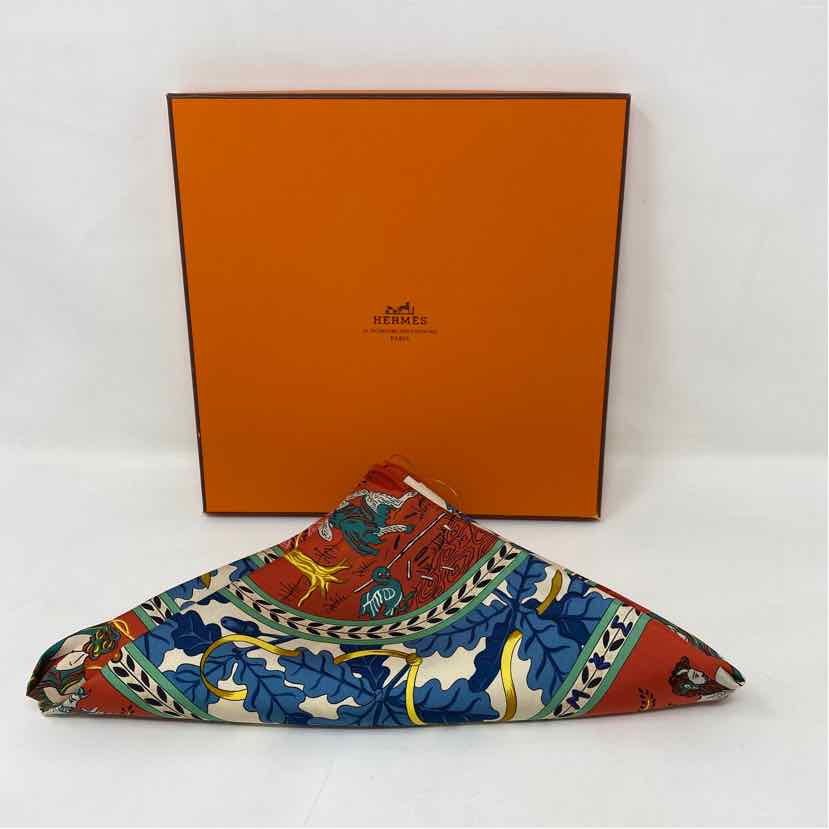Pre-Owned Hermes Multi Silk Designer Scarf