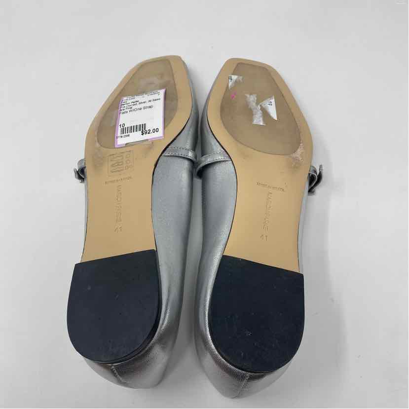 Pre-Owned Shoe Size 10 Marion Parke Silver Flats