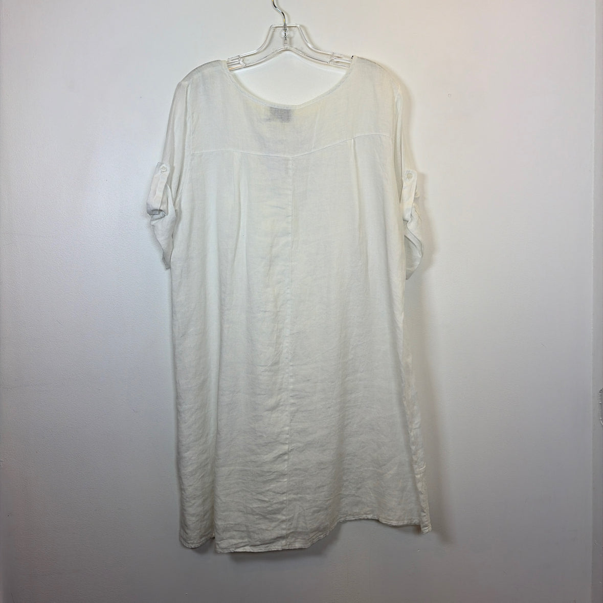 Pre-Owned Size L Belle France White Casual Dress