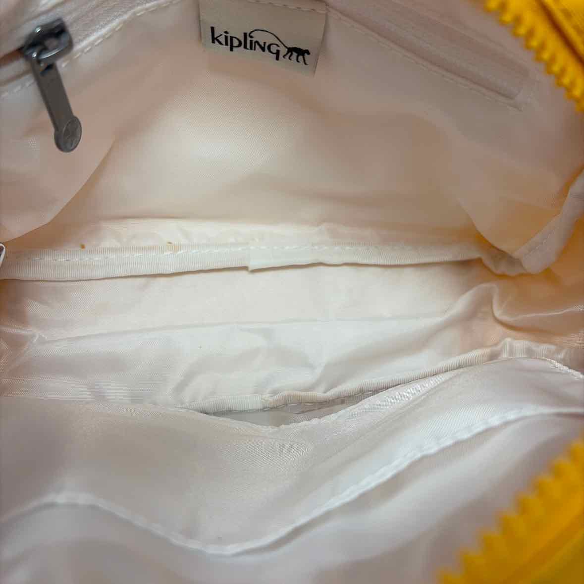 Pre-Owned Kipling Mustard Nylon Handbag