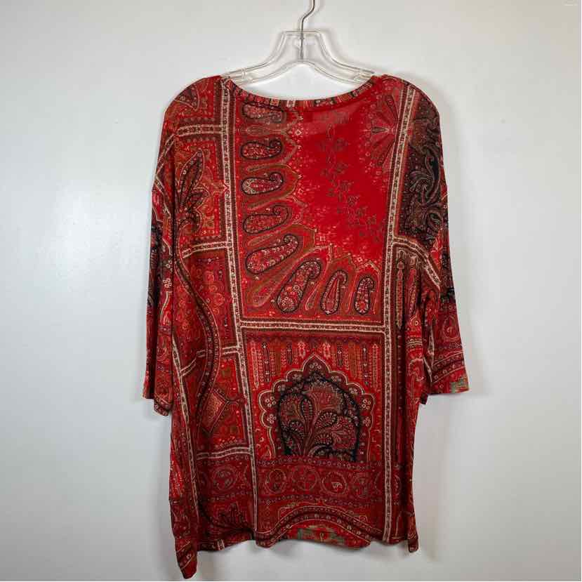 Pre-Owned Size 4/S Etro Red Multi Top