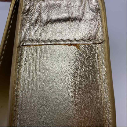 Pre-Owned Jimmy Choo Gold Leather Designer Handbag