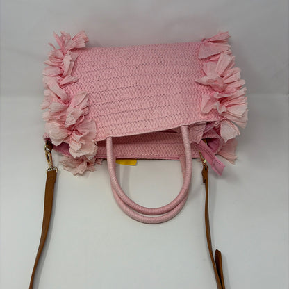 Pre-Owned Shiralea Pink Woven Handbag