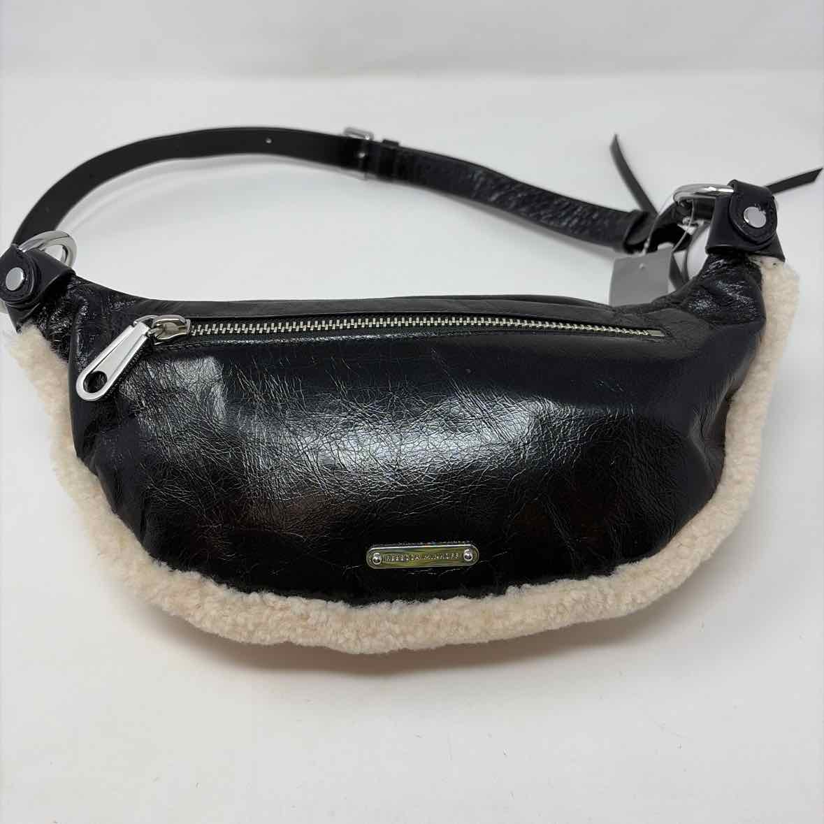 Pre-Owned Rebecca Minkoff Black/ Cream Shearling Handbag