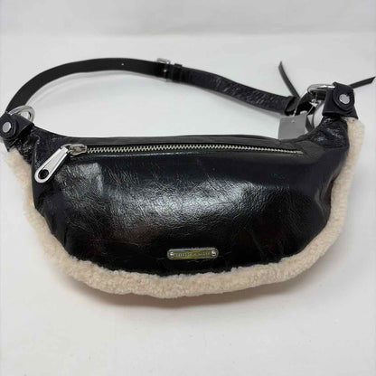 Pre-Owned Rebecca Minkoff Black/ Cream Shearling Handbag