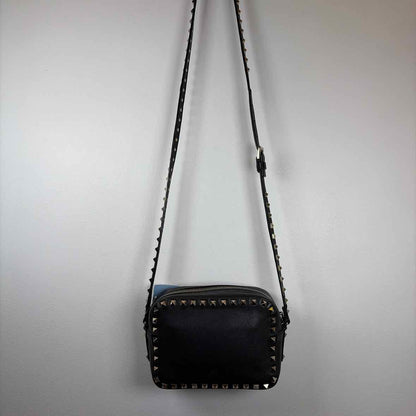 Pre-Owned Valentino Black Leather Designer Handbag