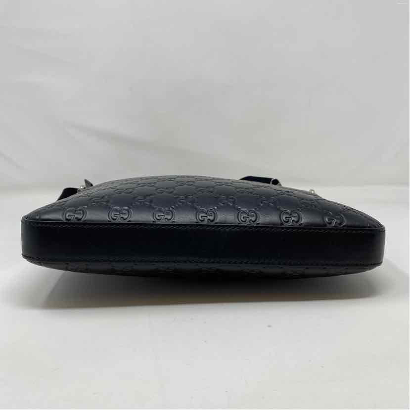 Pre-Owned Gucci Black Leather Designer Handbag