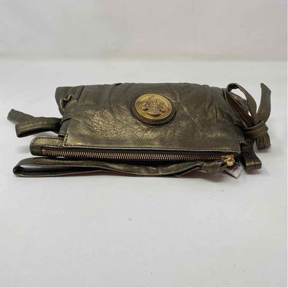 Pre-Owned Gucci Gunmetal Leather Designer Handbag