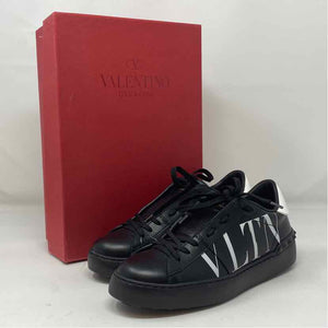 Pre-Owned Valentino Black Leather Shoe Size 5.5 Designer Shoes