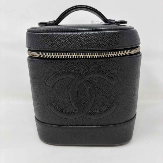 Pre-Owned Chanel Black Leather Designer Handbag