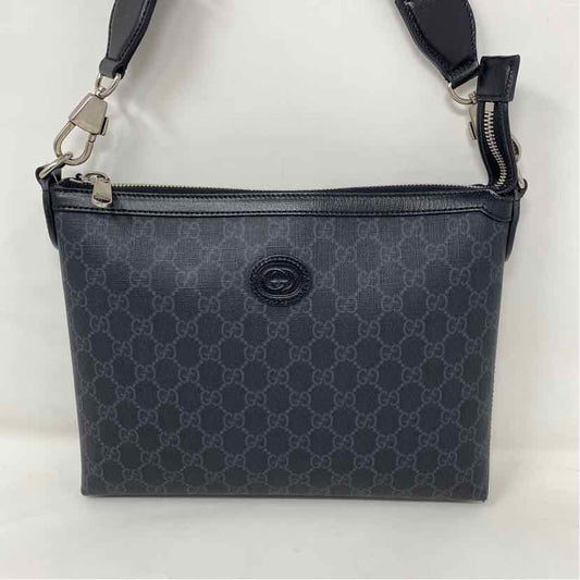 Pre-Owned Gucci Black Canvas Designer Handbag