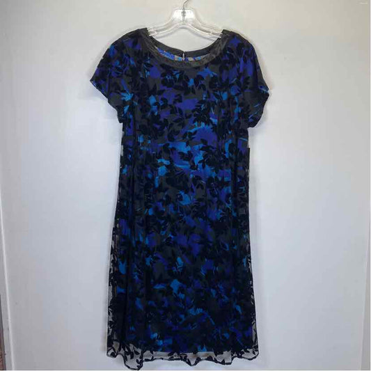 Pre-Owned Size 14/L SLNY Black Multi Casual Dress