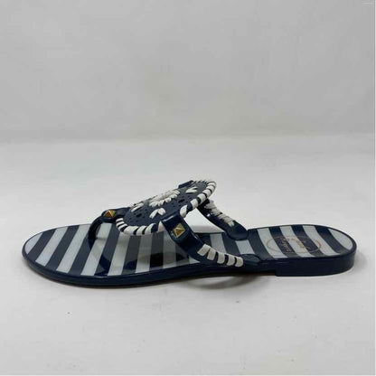 Pre-Owned Shoe Size 7 Jack Rogers Navy Stripe Sandals