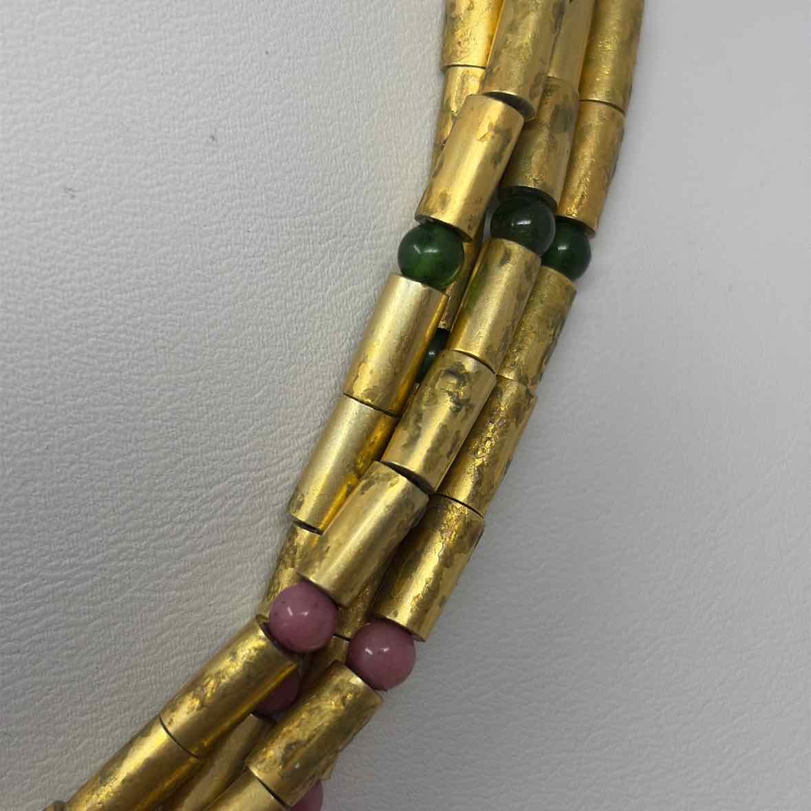 Pre-Owned Boutique Gold Multi Beaded Necklace