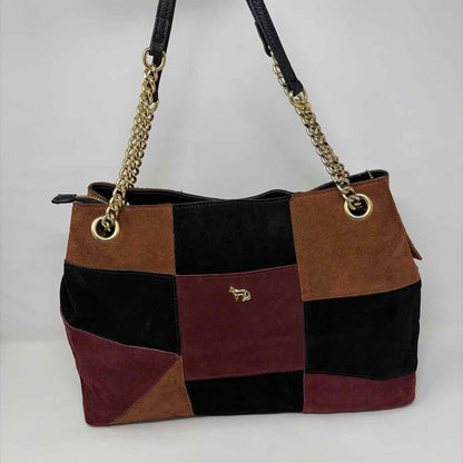 Pre-Owned Emma Fox Purple Multi Suede Handbag