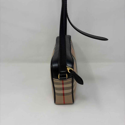 Pre-Owned Burberry Tan Multi Fabric Designer Handbag