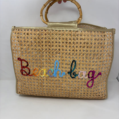 Pre-Owned Boutique Tan Straw Handbag