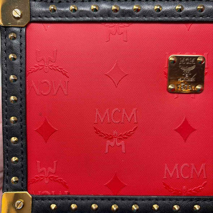 Pre-Owned MCM Red/Black Canvas Designer Handbag