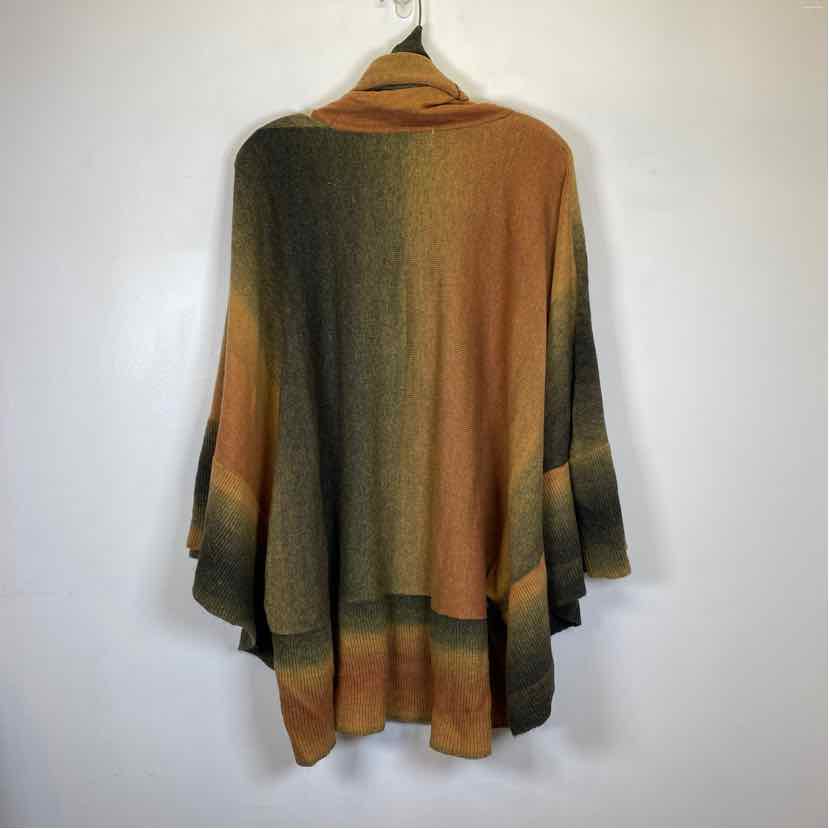 Pre-Owned Size XL Sisters Green Multi Poncho