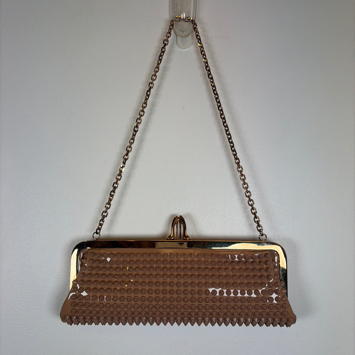 Pre-Owned Christian Louboutin nude Patent Designer Handbag