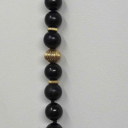 Pre-Owned Boutique Black/Gold Beaded Necklace