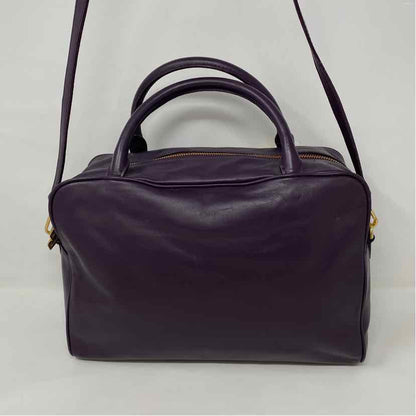Pre-Owned Brooks Brothers Purple Leather Handbag