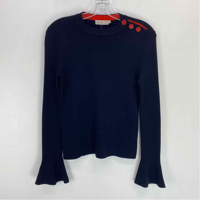 Pre-Owned Size XS Tory Burch Navy W/ Red Sweater