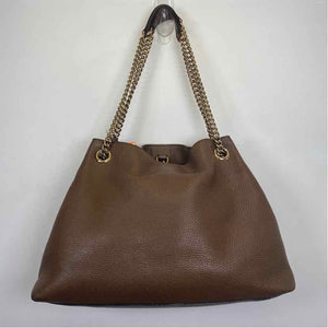 Pre-Owned Gucci Brown Leather Designer Handbag