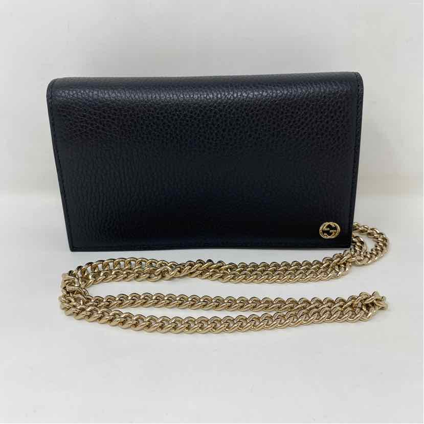 Pre-Owned Gucci Black Leather Designer Handbag