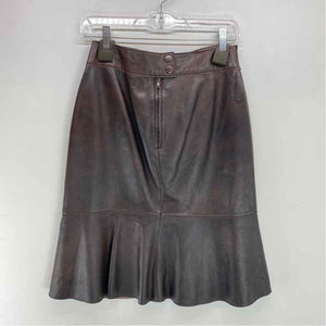 Pre-Owned Size 6/M Phillipe Adec Brown Skirt