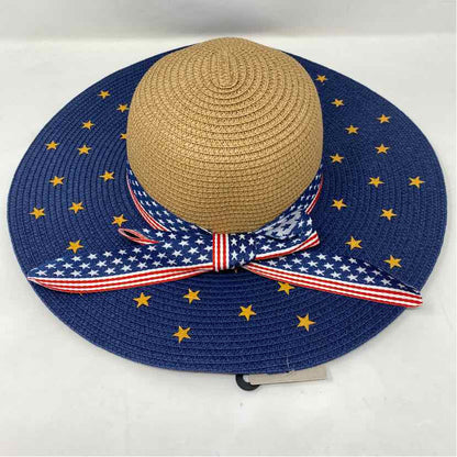 Pre-Owned Boutique Blue Straw Hat